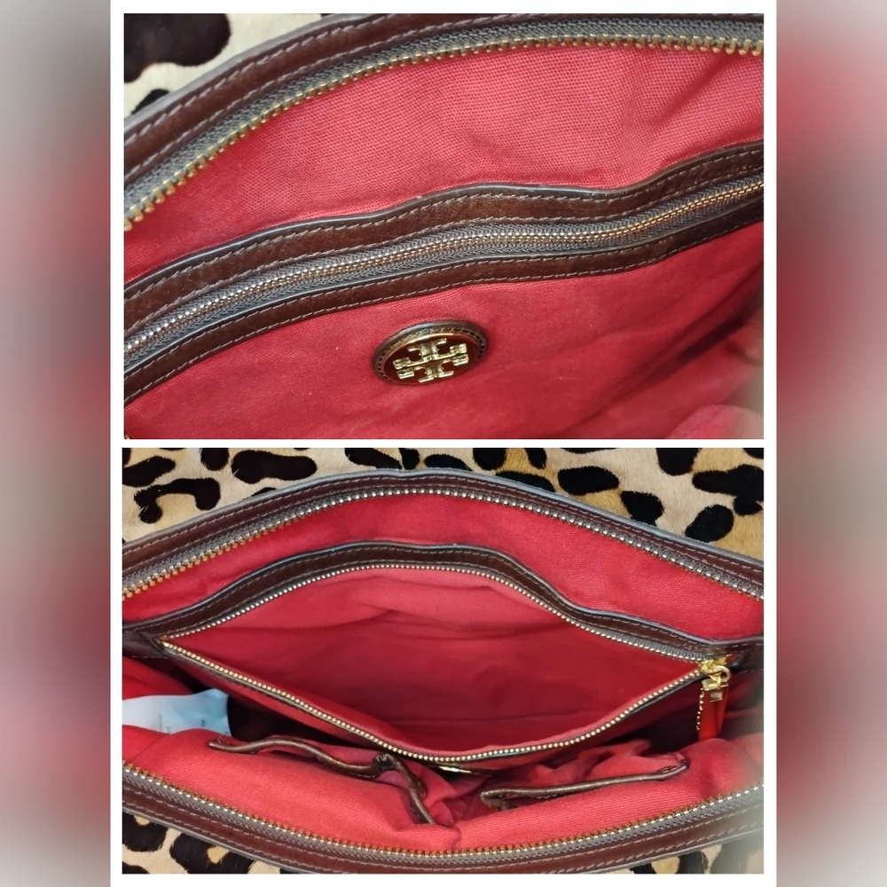 Tory Burch Tote - Leopard Calf Hair & Brown Leather-Trim GHW - Picture 14 of 16